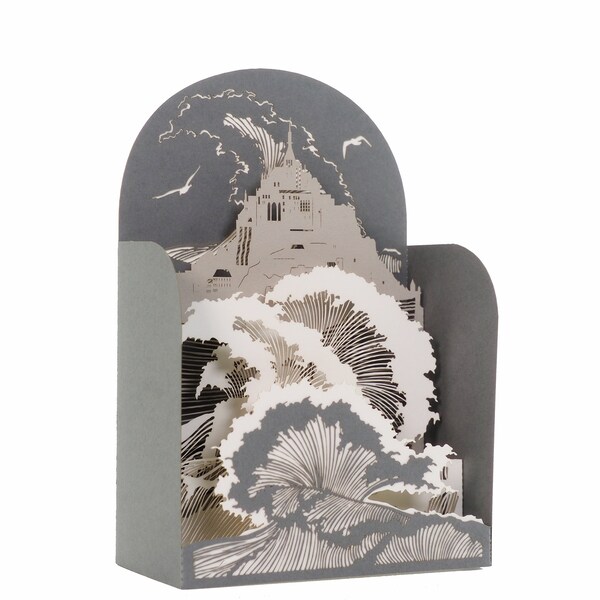 Pop Up - Tempête au MSM - carte de voeux - 3D - Kirigami