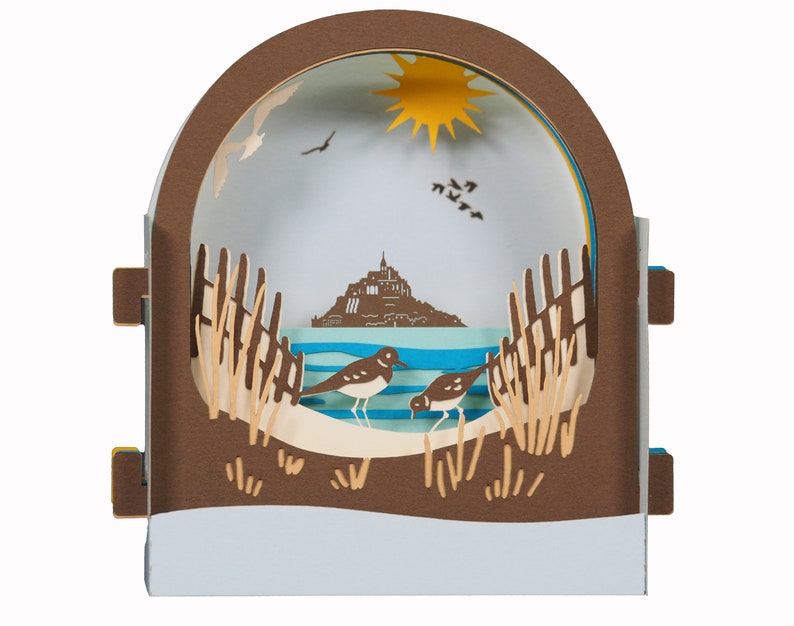 Carte de vœux 3D, pop up "Oiseaux de bord de mer" image 2