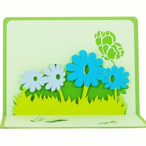 Carte de vœux 3D, pop up "Printemps"