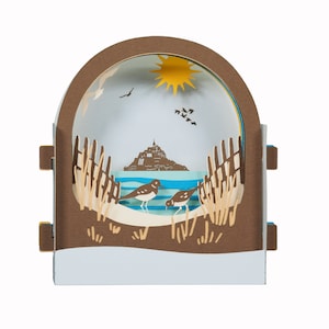Carte de vœux 3D, pop up "Oiseaux de bord de mer"