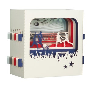 3D greeting card, pop-up French Football image 3