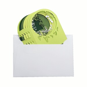Carte de vœux 3D, carte pop up artisanale "Muguet près de l'eau" image 4