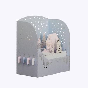 Carte de vœux 3D, carte pop up artisanale "Chants de Noël" image 2