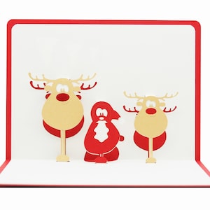 Carte de vœux 3D, pop up "Drôle de Noël"