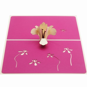 Carte de vœux 3D, pop up "Iris"