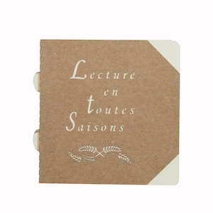 Carte de vœux 3D, pop up, Diorama, Kirigami "Lecture en toutes saisons"