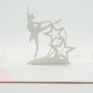 Carte de vœux 3D, pop up " Danseuse étoile"