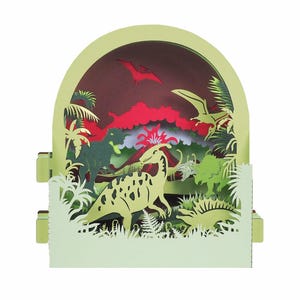 3D greeting card, handmade pop up card, diorama "Dinosaurs"