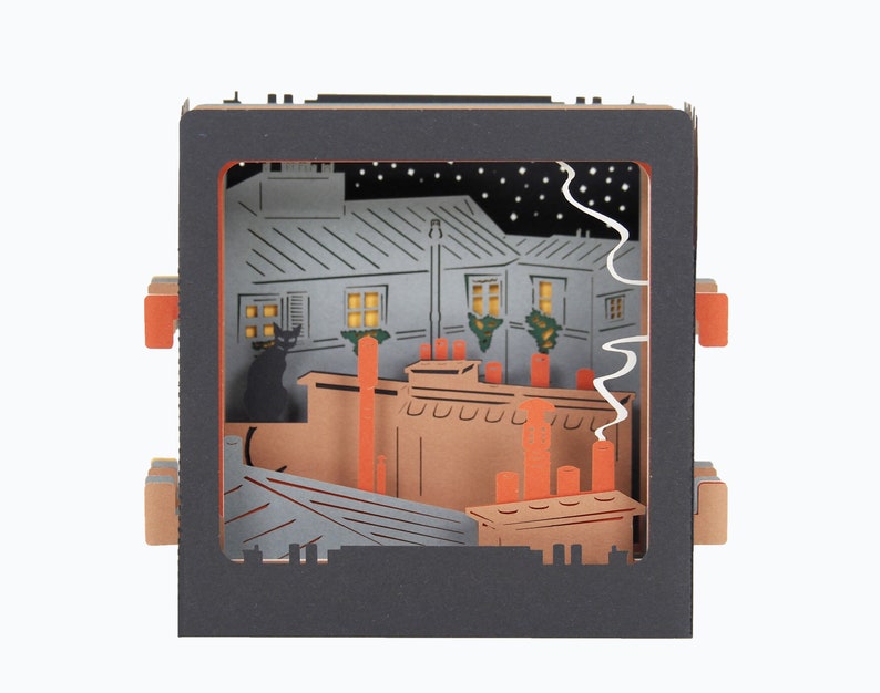 Carte de vœux 3D, pop up "Chat vagabond" image 1