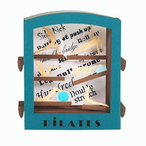 Pop-Up Card - Sport - 3D Greeting Card - Pilates - Kirigami Card - Handmade - Paper Card - Body - Bodybuilding - Gymnastics - For all occasions.