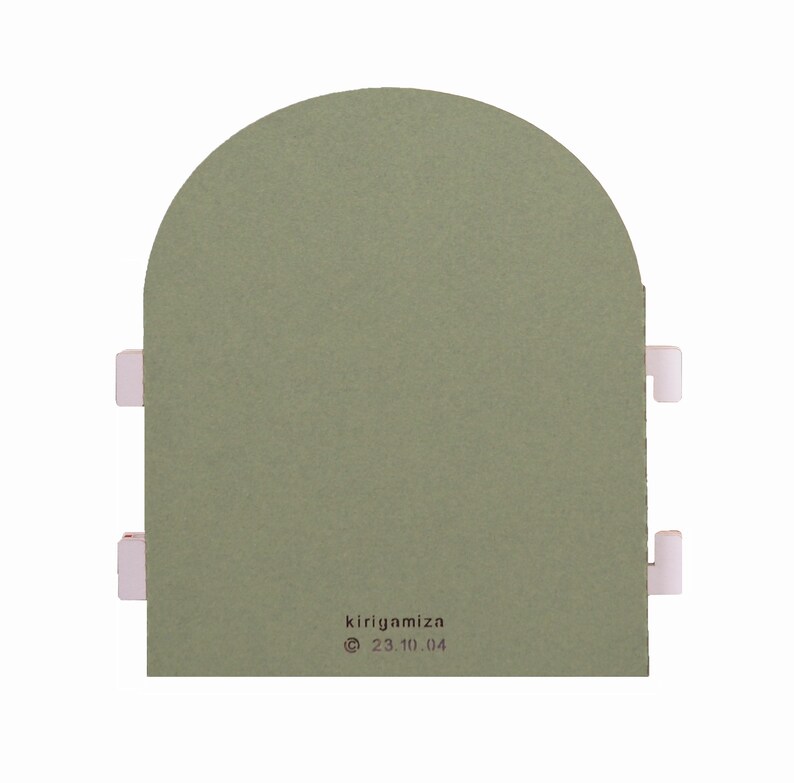 Carte de vœux 3D, pop up, diorama "Sous le saule pleureur" image 3