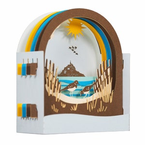 3D greeting card, pop up Seaside birds image 3