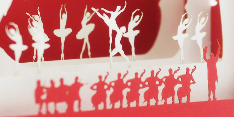 3D greeting card, pop-up Ballet image 2
