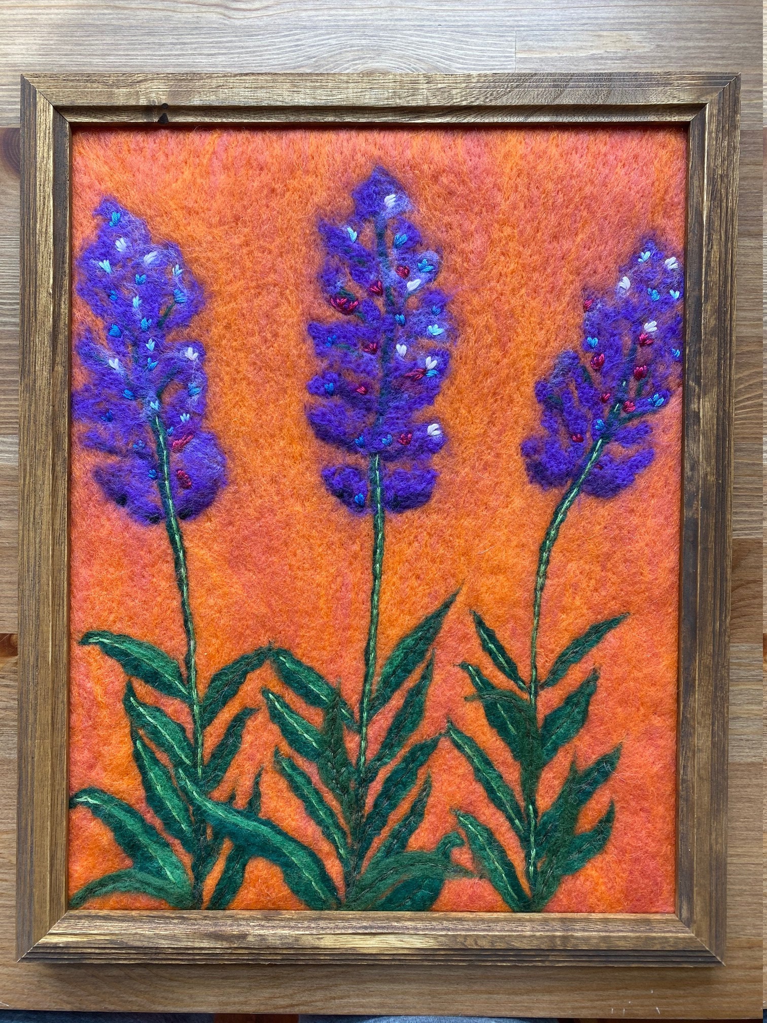 Home Decor Wool Artwork Wool Art Wool Painting Gifts Warm Etsy