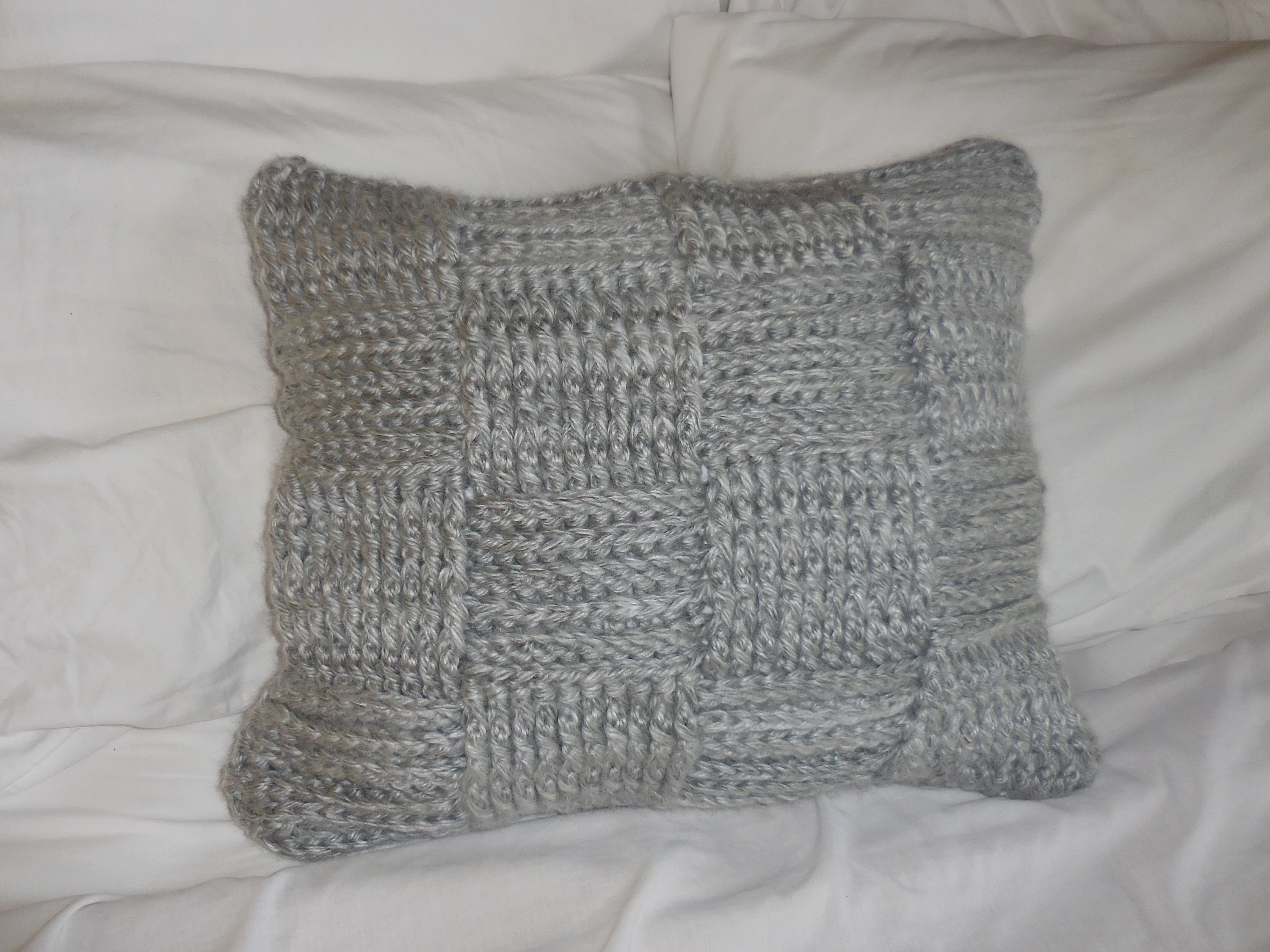 Basket Weave Crochet Pillow Pattern Etsy