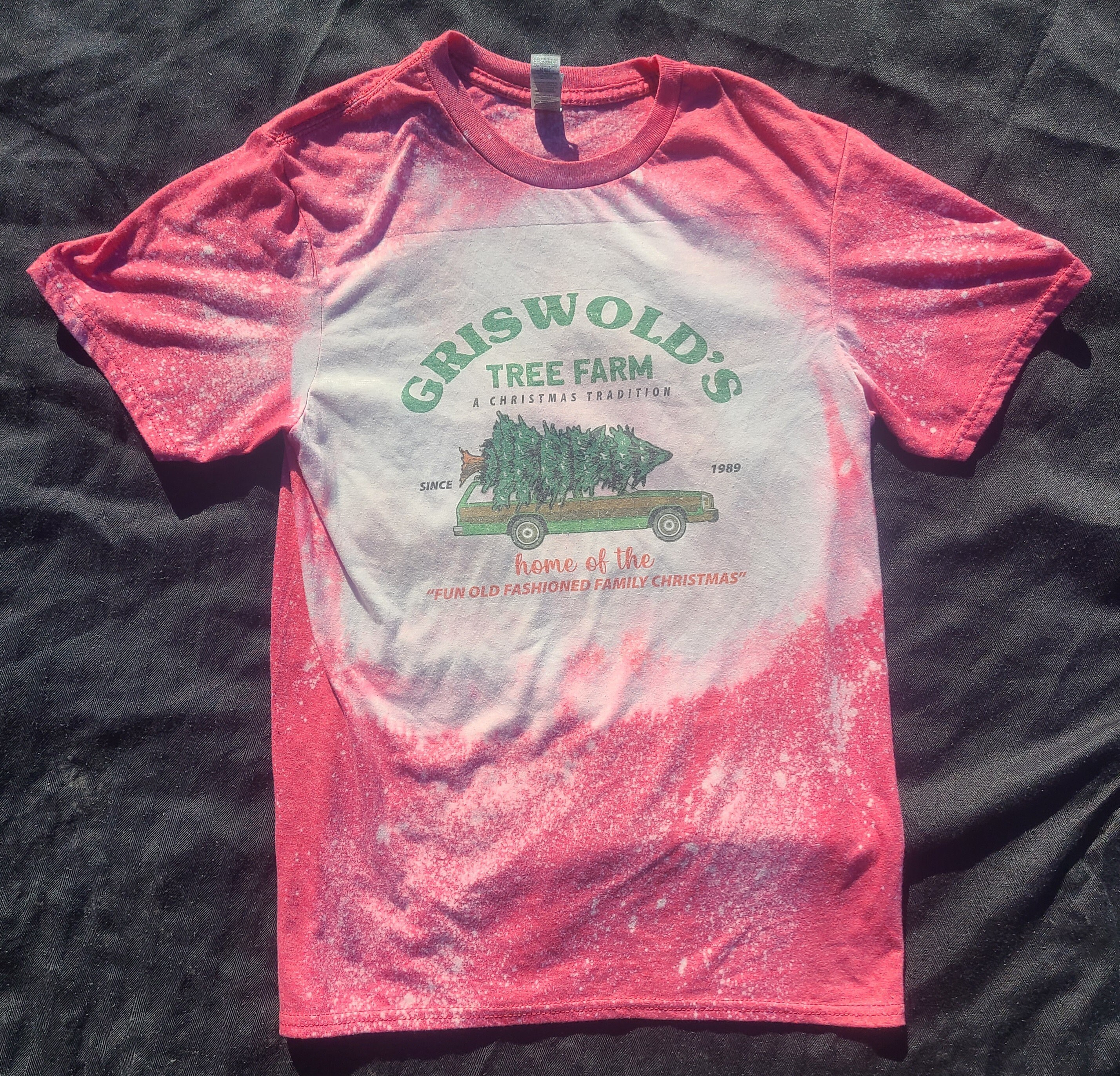 Griswold's Family Christmas Car with Tree on Top Christmas Vacation Sublimation Tshirt Holiday Unisex- Size Large