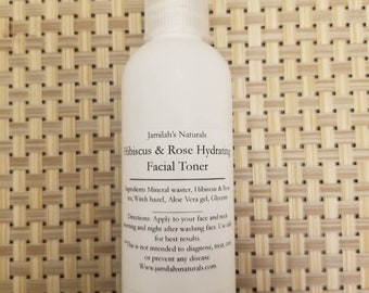 Lotion tonique pour le visage à l'hibiscus et à la rose