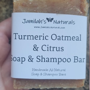 Turmeric Oatmeal & Citrus Soap and Shampoo Bar