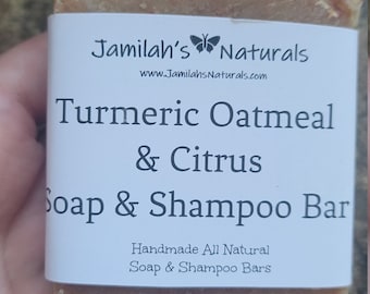 Turmeric Oatmeal & Citrus Soap and Shampoo Bar