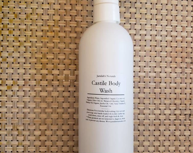 Organic Vegan Castile Body Wash for adults & babies (lots of scents choices)