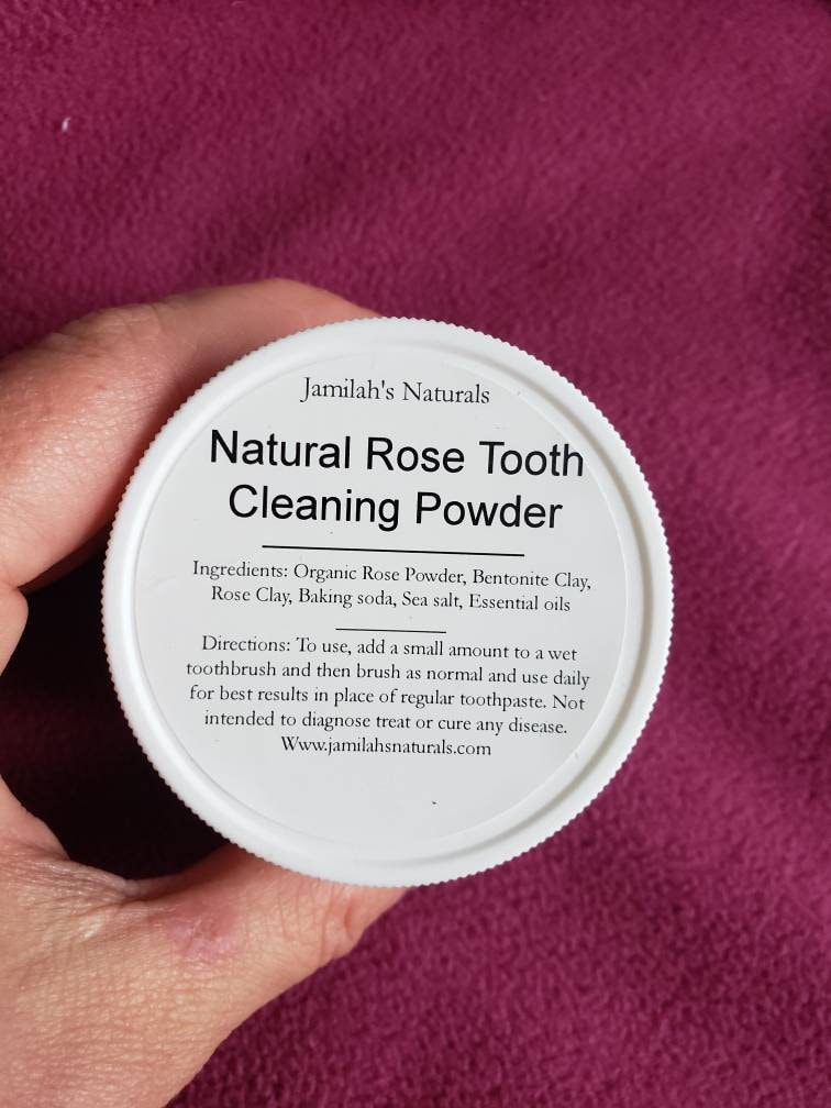 Natural Rose Tooth Cleaning Powder