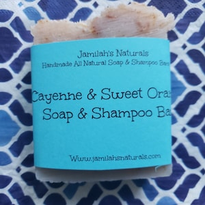 Cayenne & Sweet Orange Soap And Shampoo Bar