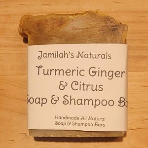 Turmeric Ginger Citrus Soap & Shampoo Bar