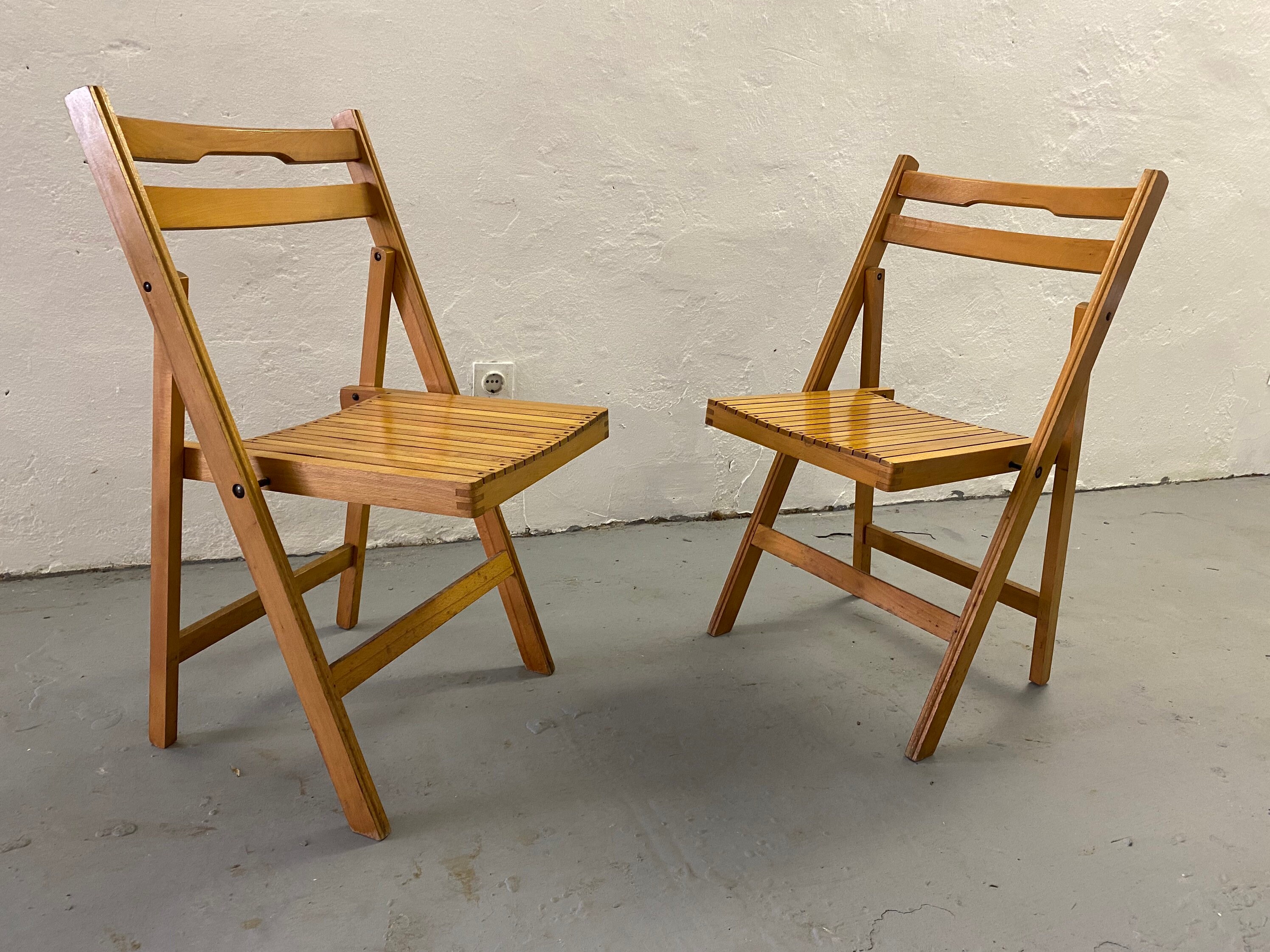 椅子 vintage folding chair Pair of Vintage Folding Chair Space Age Mid Century Design
