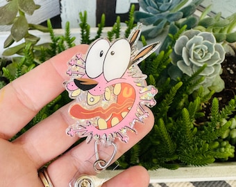 Courage Dog Badge Reel