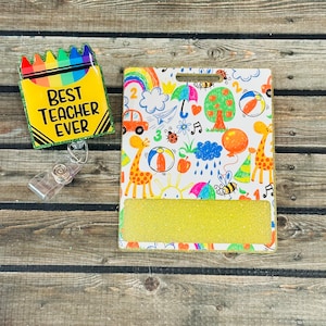 Kids Artwork Badge Buddy/Badge Reel Set