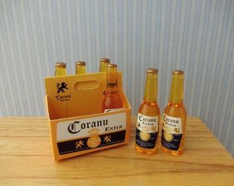 Corona Mexican Beer Bottle 1:12 Dollhouse Miniatures Alcohol Party Bar