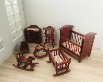 dolls house nursery set