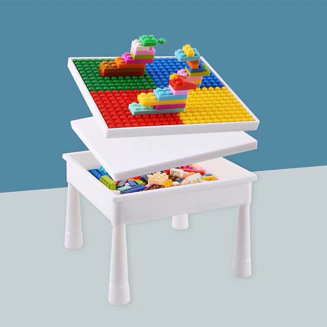 112 Maßstab Bau Tisch Hocker Baustein Playset mit