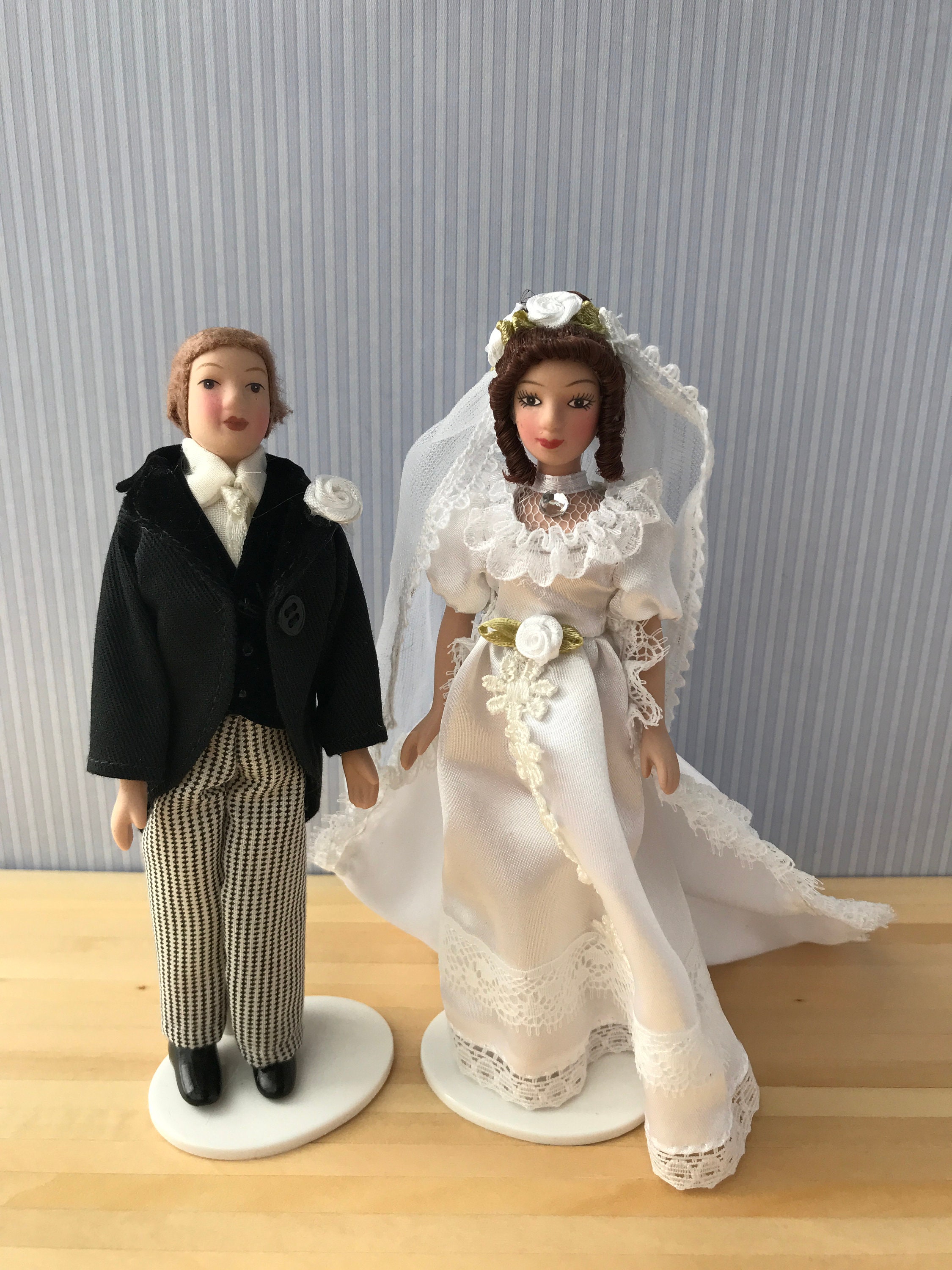 Miniatur f Puppe-Bräutigam,Hochzeit Puppenstube/Puppenhaus #14# Maßstab 1:12 