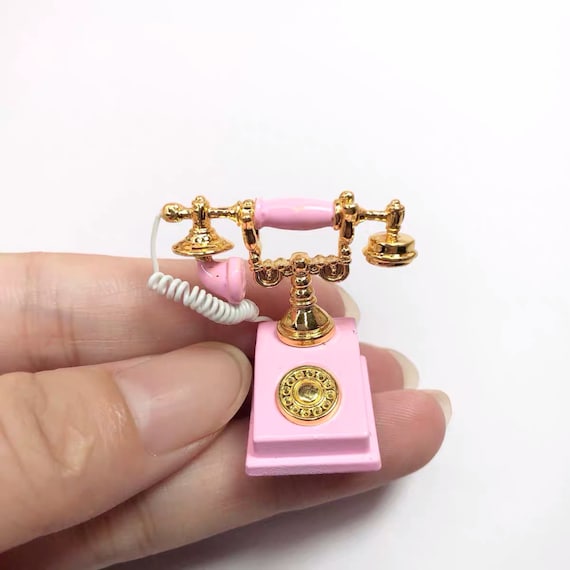 1:12 Altes Telefonmodell Puppen Haus Miniatur Heimtextilivi 