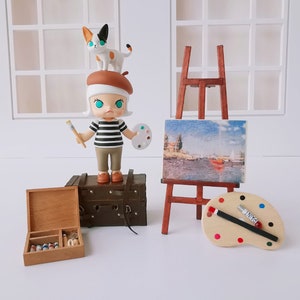 Mini Blank Canvas for Painting With Canvas Holder 