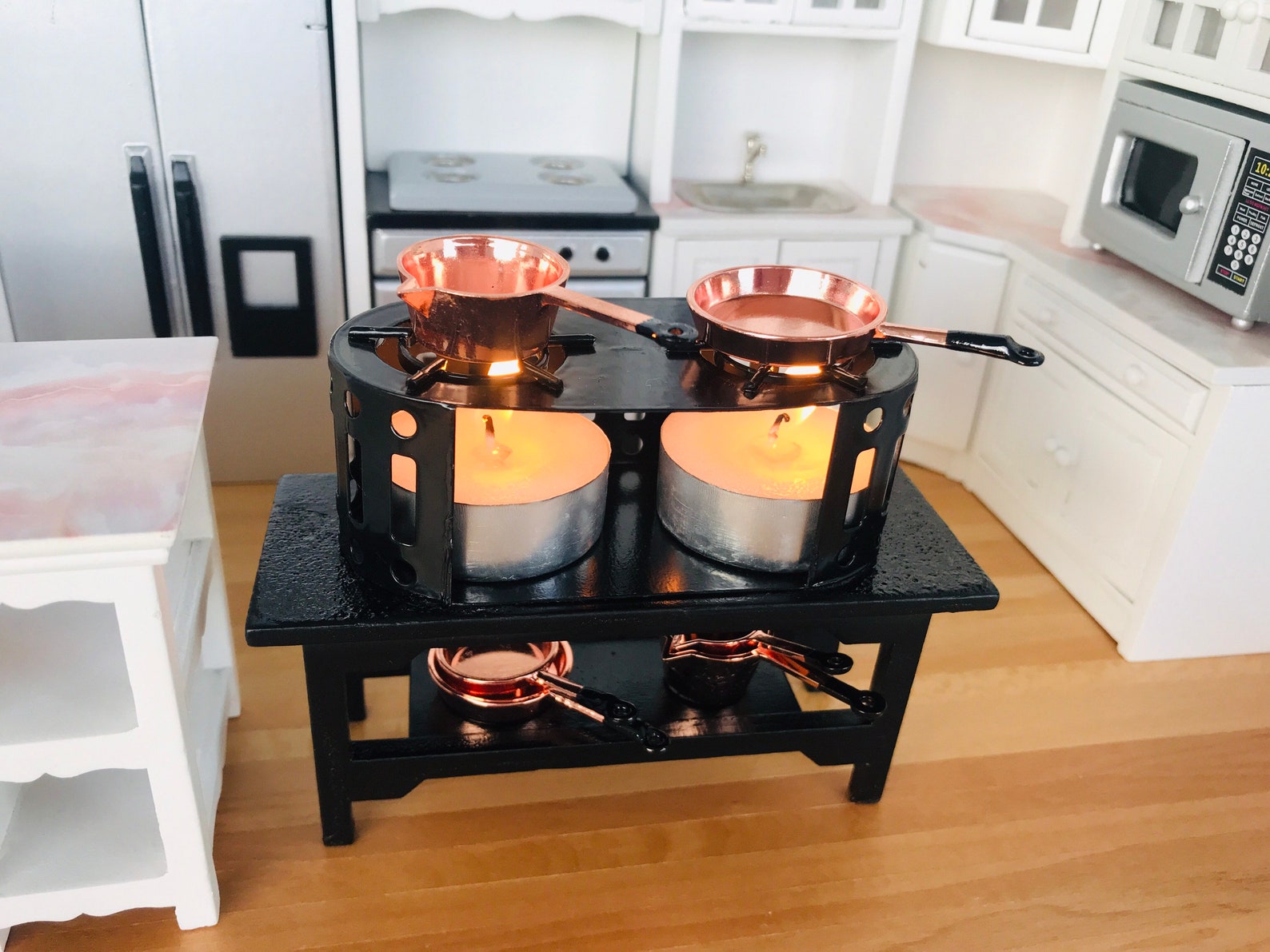 Miniature Metal Cooking Stove for cook real food mini food Etsy