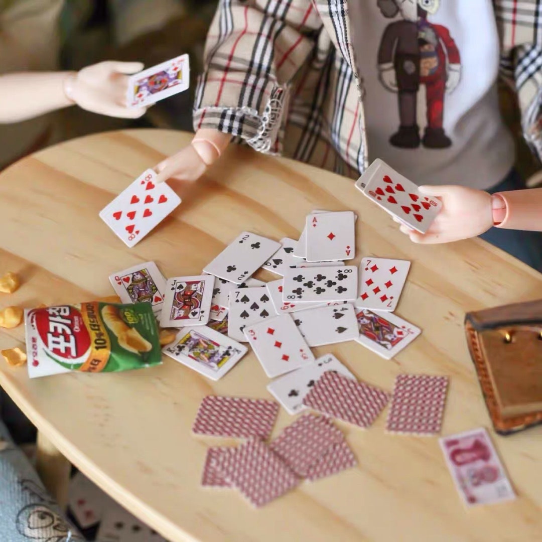 Dollhouse Miniature Poker Playing Card - Etsy