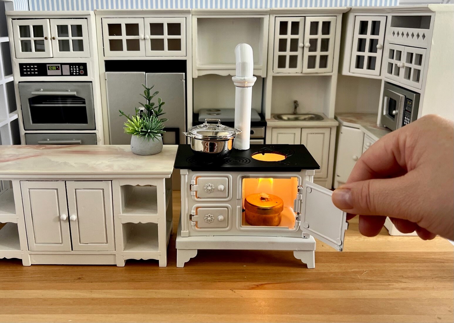 Miniature Microwave Oven Dollhouse Kitchen, Miniatures, 1:12 Scale,  Dollhouse Furniture, Wooden Decorations 