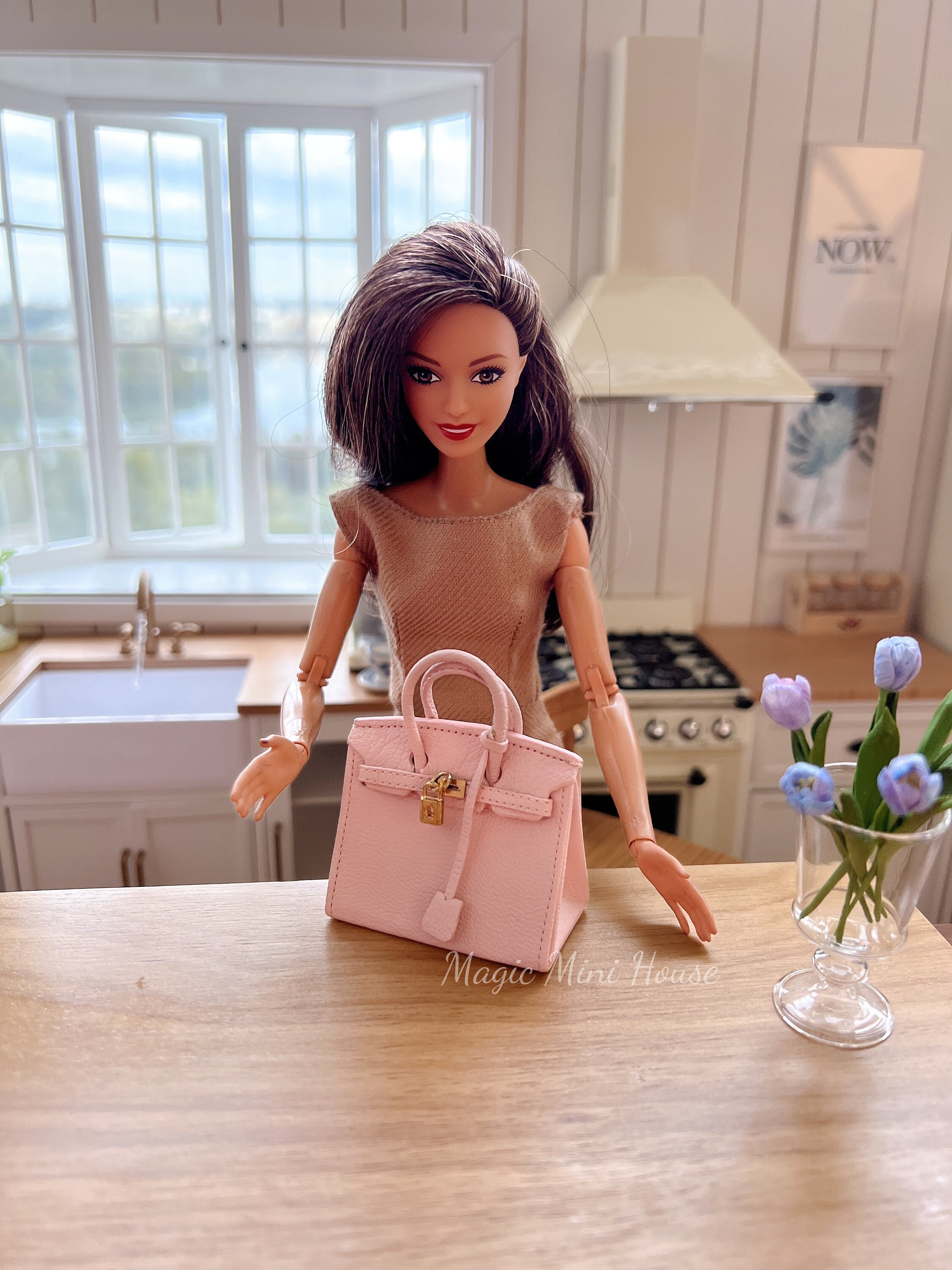 1:6 Miniature Doll Handbag/ Doll Purse Miniature Luxury Bag New Design  Backpack Bag For Barbie Dolls - Buy Doll Handbag Lady Leather Bag Mini