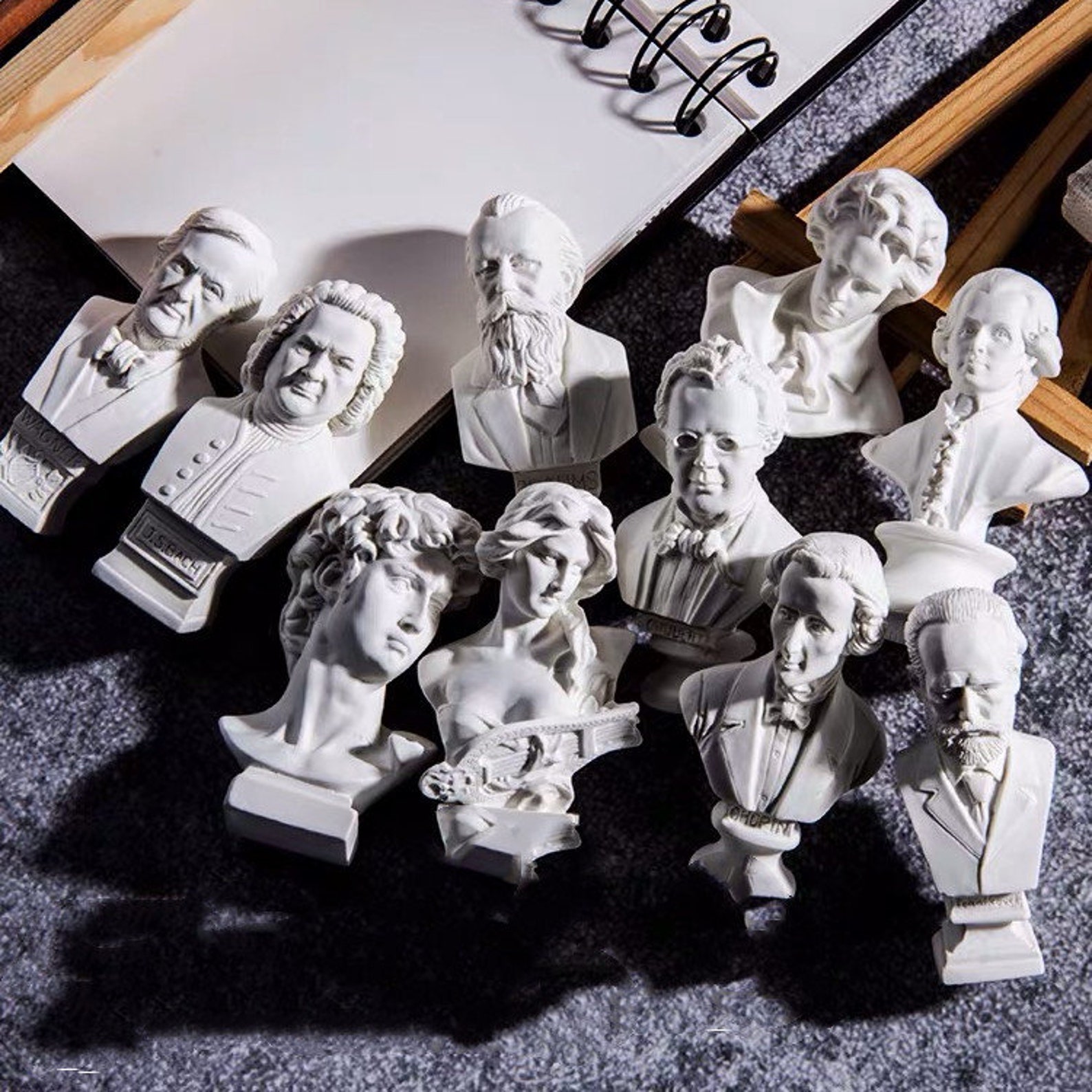 Set of 10 Miniature Bust Statues 5cm8cm Etsy