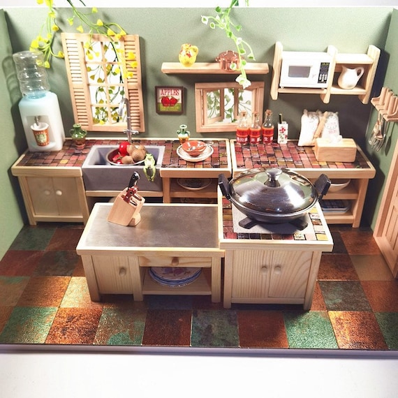 Real Mini Kitchen Cooking Retro Cooking Set Function Stove Etsy