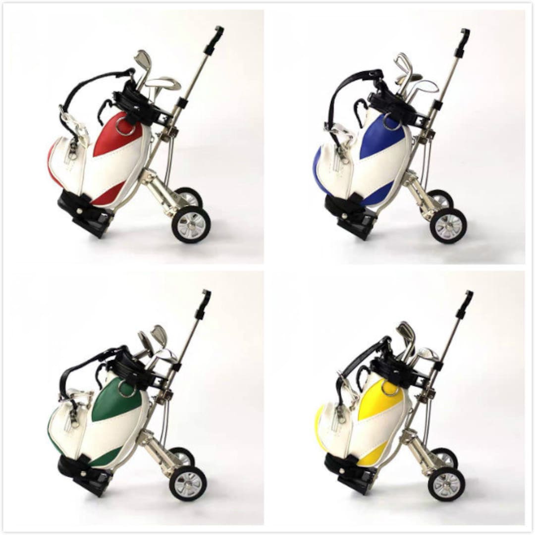koppeling gen Geit 1:6 Scale Miniature Golf Trolley Golf Club Bag Set Four - Etsy