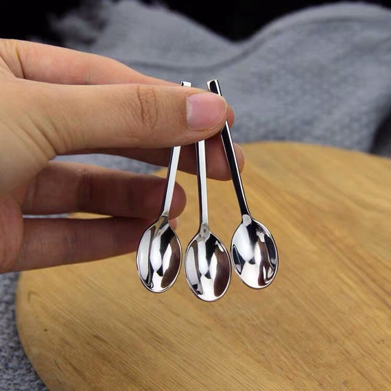 Miniature Stainless Steel Spoon 6.5 Cm/2.5 for Real Mini Food Cooking Dolls  House Miniature 