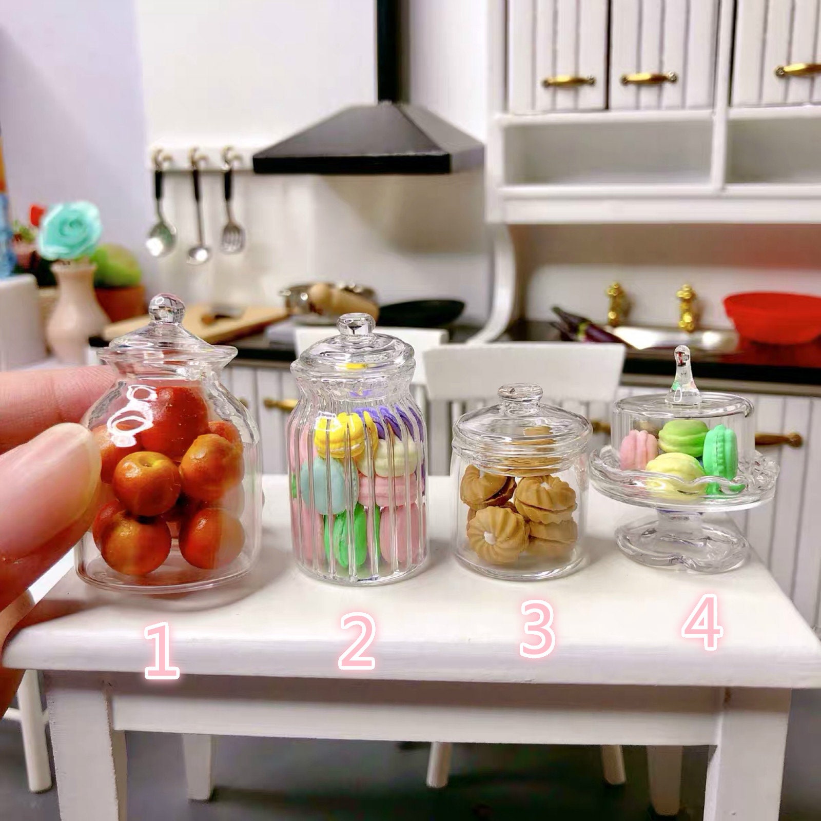 Miniature Glass Jar Mini Food Real Cooking 