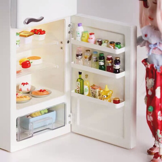 Puppenhaus Kühlschrank Puppenstube Möbel Farbe Geschenk für Kinder 