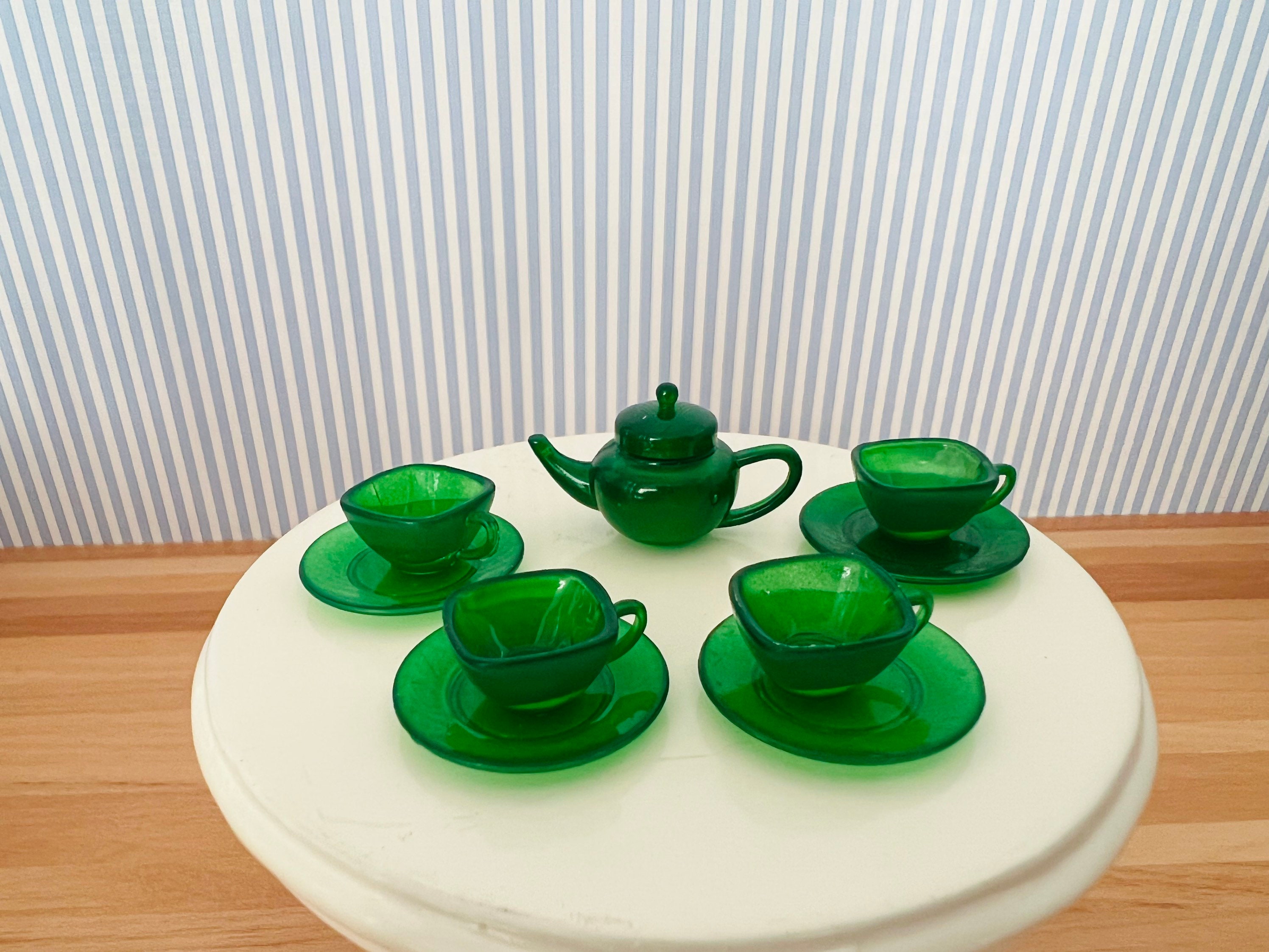 15 stücke 1:12 Dollhouse Miniature Keramik Essgeschirr Tee Set Tasse Topf 