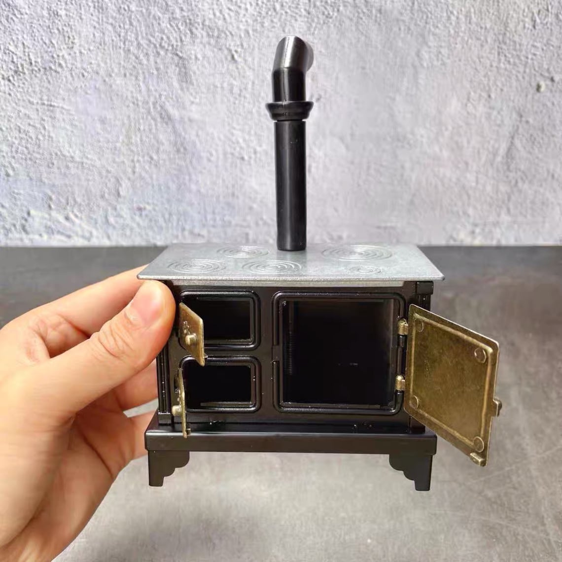 Viktorianischer Puppenhaus Herd - Miniatur Küche 1:12 Maßstab