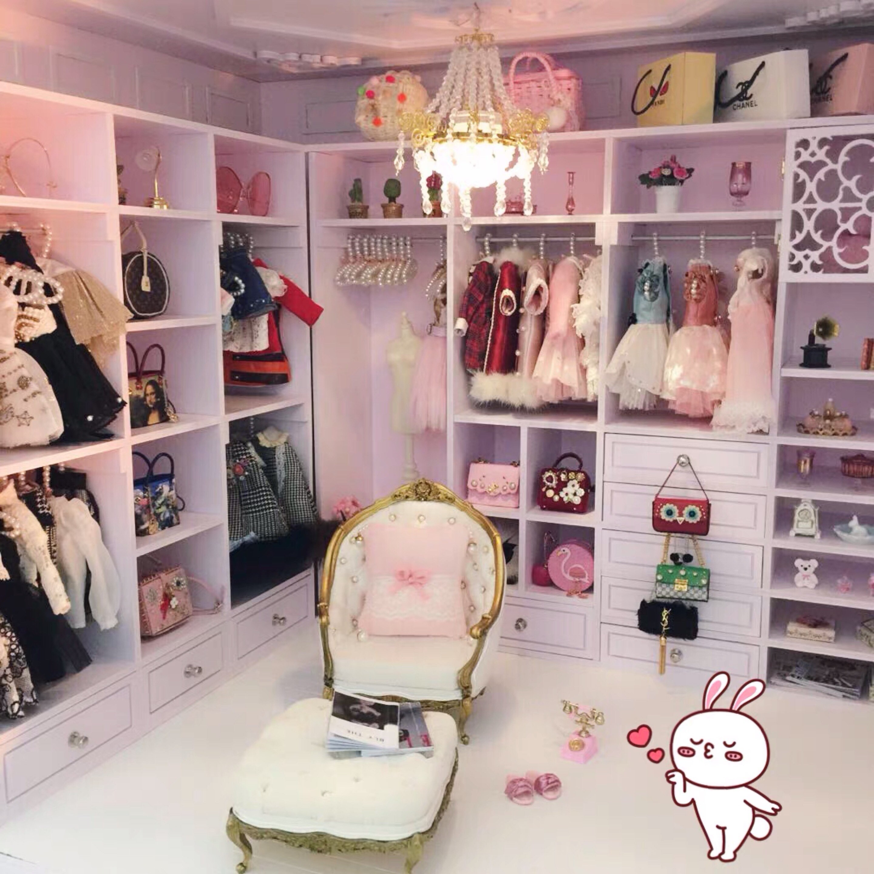 Cupboard armario for barbie maileg Blythe 