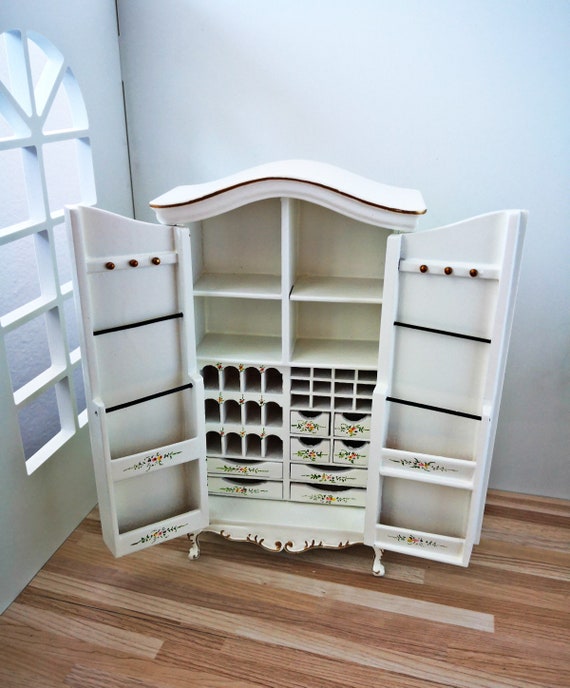 1/12 Meuble miniature Armoire en bois Bibliothèque à porte unique